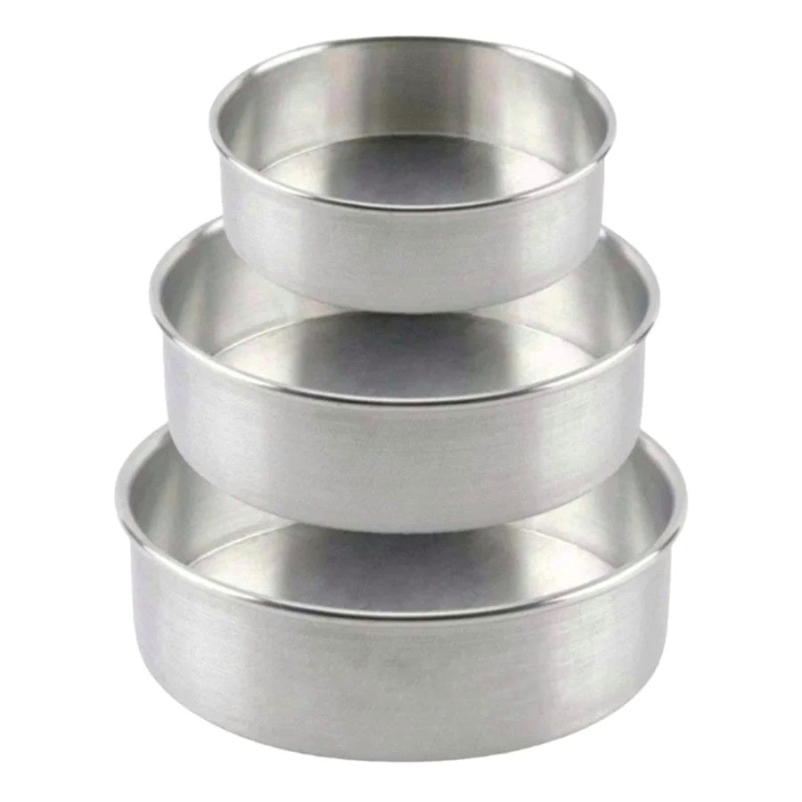 Aluminium Round Cake Tins Inches Height – Vinayak De Food Mart
