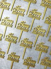 Load image into Gallery viewer, B43 Happy Anniversary Mini MDF Cake Toppers 5 Pieces Set