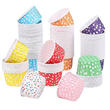 Load image into Gallery viewer, K10 Polka Dots Laminated Hard Paper Muffin Liner 50 Pieces | Random Color 2