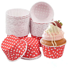 Load image into Gallery viewer, K10 Polka Dots Laminated Hard Paper Muffin Liner 50 Pieces | Random Color 4