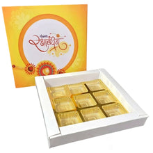 Load image into Gallery viewer, M507 Happy Rakhi 9 Cavity Yellow Chocolate Box 2