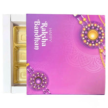 Load image into Gallery viewer, M508 Happy Rakhi 9 Cavity Purple Chocolate Box 3
