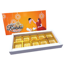 Load image into Gallery viewer, M528 10 Cavity Happy Rakhi Orange Chocolate Box 4