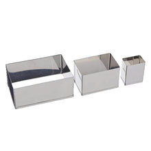 Load image into Gallery viewer, Rectangle Shape 3 Piece Cookie Cutter Set