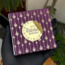 Load image into Gallery viewer, M994 4 Cavity Purple Foilage Golden Embossed Chocolate Box | Candle