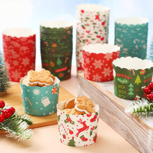 Load image into Gallery viewer, K403 Merry Christmas Hard Paper Muffin Liner 50 Pieces Medium | Random Color & Design
