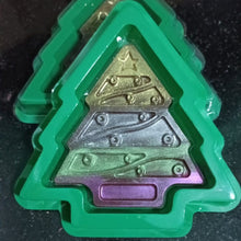 Load image into Gallery viewer, M738 Merry Christmas Tree Green PVC Chocolate Box with Transparent Lid