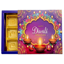 Load image into Gallery viewer, M350 Happy Diwali 9 Cavity Purple Radiance Chocolate Box | Candles