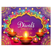 Load image into Gallery viewer, M353 Happy Diwali 12 Cavity Purple Radiance Chocolate Box | Candles