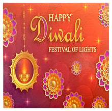 Load image into Gallery viewer, M349 Happy Diwali 9 Cavity Orange Bliss Chocolate Box | Candles