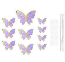 Load image into Gallery viewer, A78 Purple Butterfly with Sticks 10 Pieces Set 3
