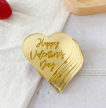 Load image into Gallery viewer, Happy Valentine's Day Acrylic Heart Cutout 2