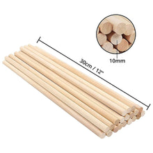 Load image into Gallery viewer, 12 Inches Wooden Dowel 12 Pieces Set 2
