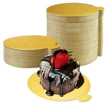 Load image into Gallery viewer, Golden Round/Square Cake Base 5 Inches
