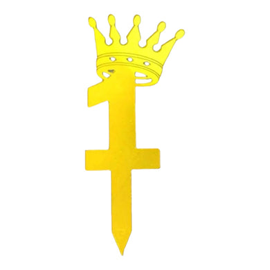 1 Number Golden Acrylic Cake Topper