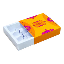 Load image into Gallery viewer, M526 9 Cavity Happy Rakhi Yellow Chocolate Box
