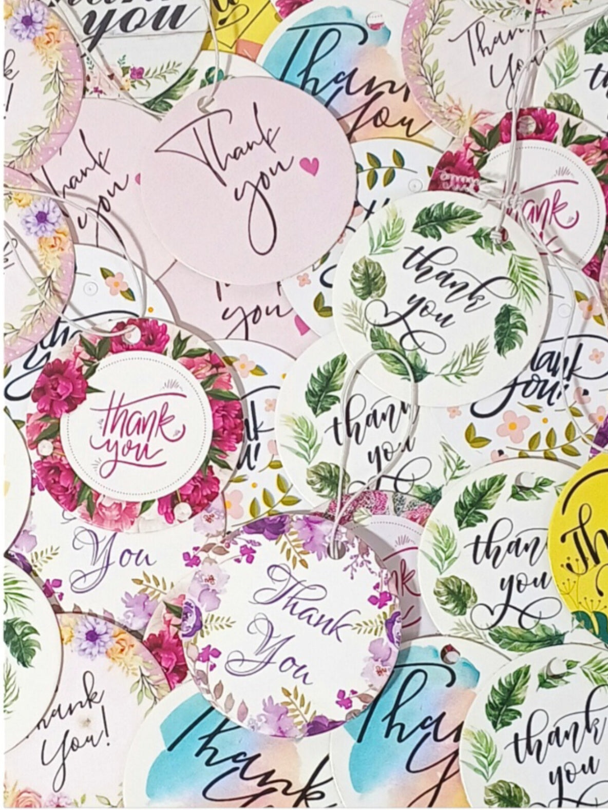 Tag With Thread A102 Thankyou Paper Tags with Thread 50 Pieces Pack – Vinayak De Food Mart