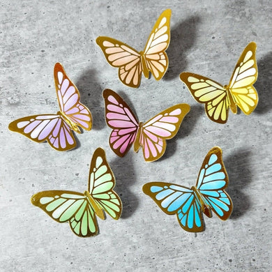 A5 Embossed Multi Color Paper Butterfly 10 Pieces Pack