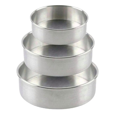 Aluminium Round Cake Tins | 2 Inches Height