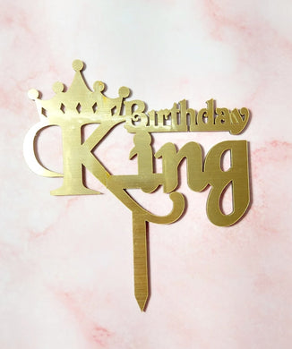 B16 Birthday King MDF Cake Topper