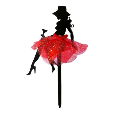 D31 Designer Red Sitting Girl | Doll | Bride Acrylic Cake Topper