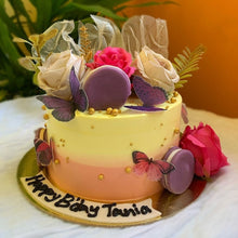 Load image into Gallery viewer, G11 Purple Butterfly Edible Pre Cut Wafer Tags 5
