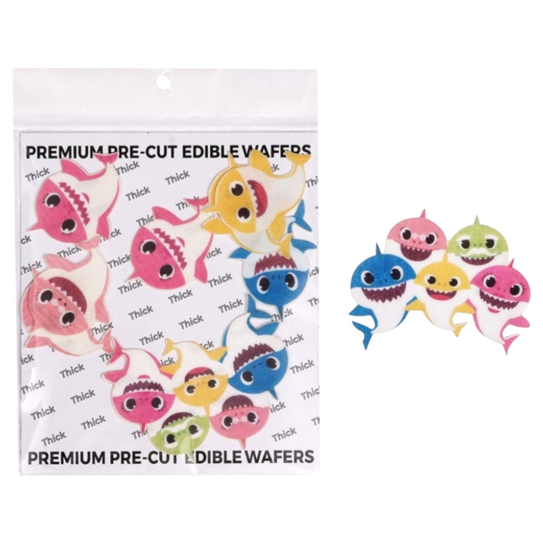G24 Baby Shark Edible Pre Cut Wafer Tags