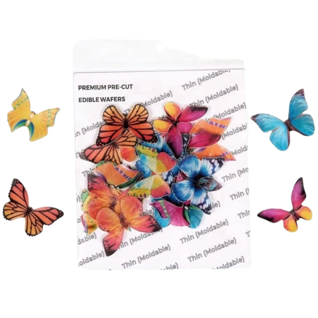 G25 Mini Butterfly Edible Pre Cut Wafer Tags Pack – Vinayak De Food Mart