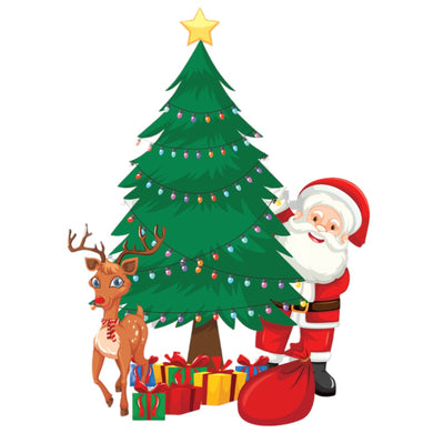 G451 Merry Christmas Santa Edible Pre Cut Wafer Topper