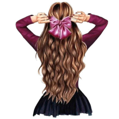 G53 Beautiful Girl Back Edible Pre Cut Wafer Topper