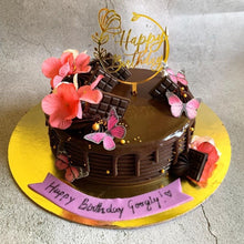 Load image into Gallery viewer, G8 Pink Butterfly Edible Pre Cut Wafer Tags 3
