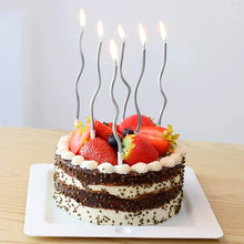 Load image into Gallery viewer, H26 Silver Curly Candle 6 Piece Set 3
