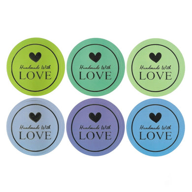 Handmade with Love Golden Embossed Sticker Sheet