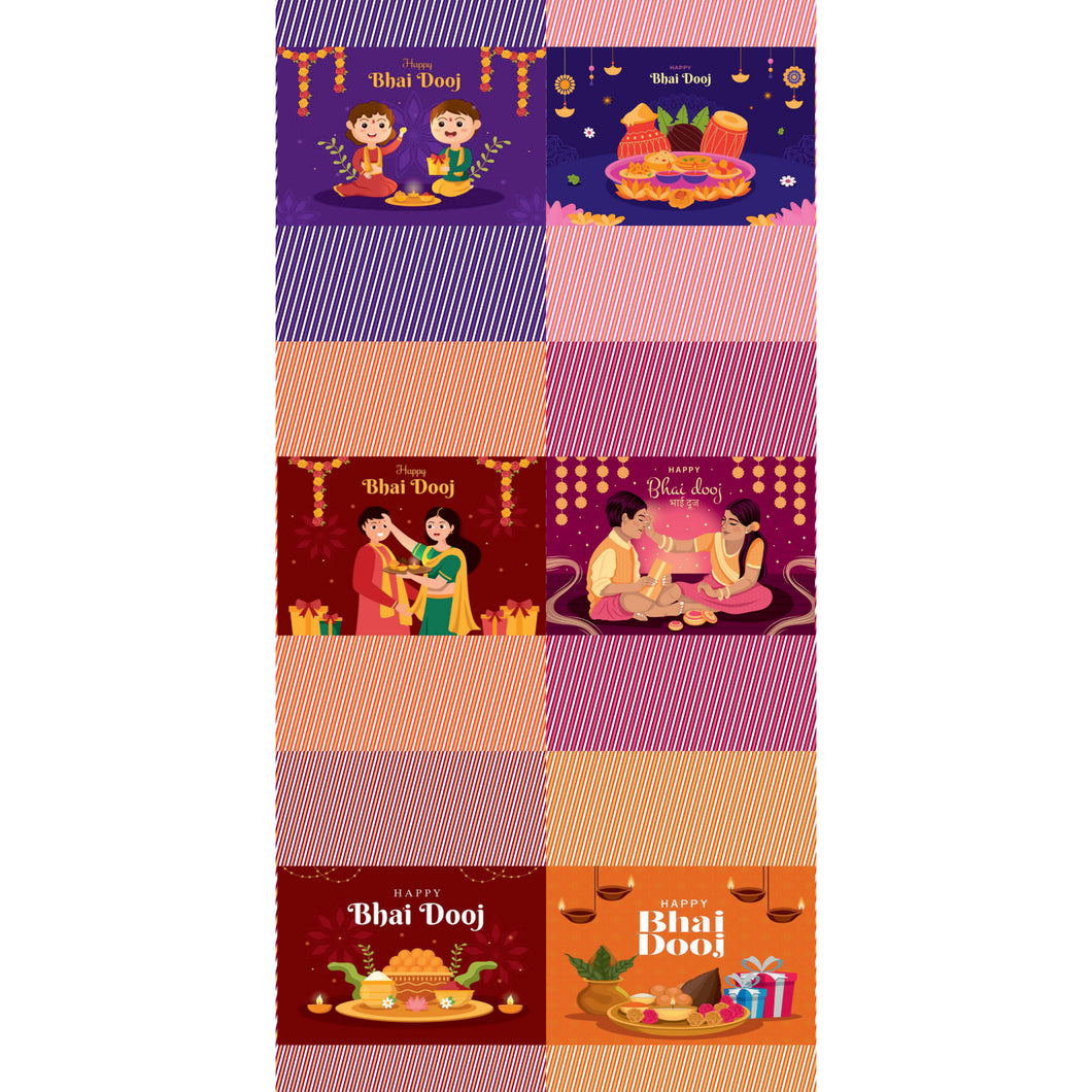 Happy Bhaidooj Chocolate Bar Sticker Sheet