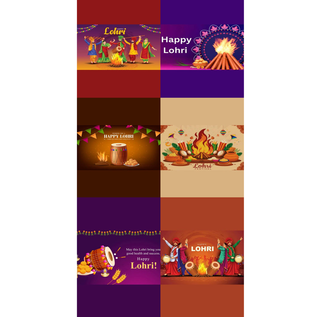 Happy Lohri Chocolate Bar Sticker Sheet