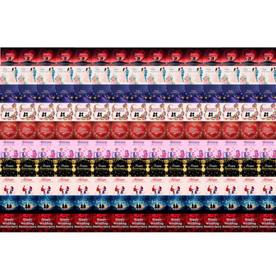 Happy Anniversary Chocolate Square Sticker Sheet