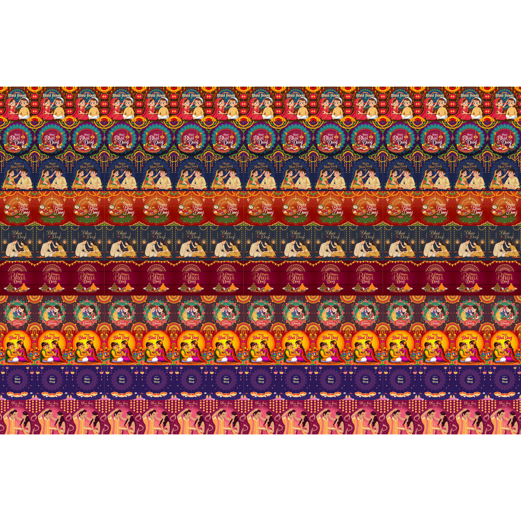Happy Bhaidooj Chocolate Square Sticker Sheet