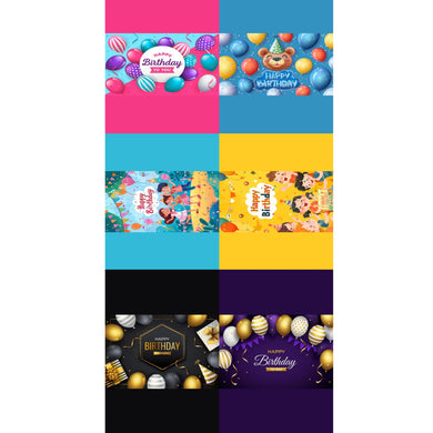 Happy Birthday Chocolate Bar Sticker Sheet