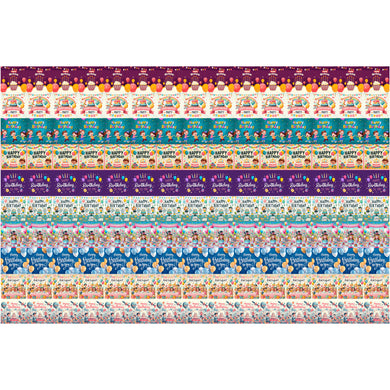 Happy Birthday Chocolate Square Sticker Sheet
