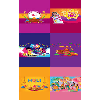 Happy Holi Chocolate Bar Sticker Sheet