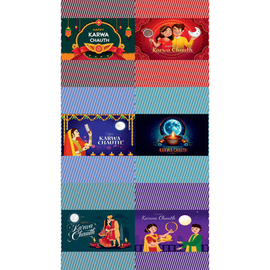 Happy Karwachauth Chocolate Bar Sticker Sheet
