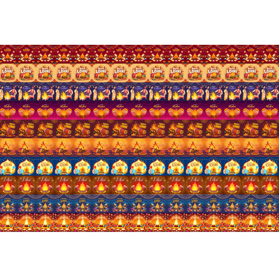 Happy Lohri Chocolate Square Sticker Sheet