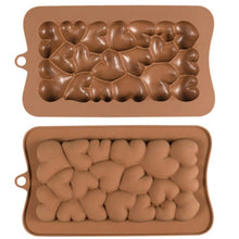 Load image into Gallery viewer, S51 Designer Hearts Bar Silicone Chocolate Mould
