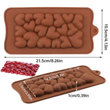 Load image into Gallery viewer, S51 Designer Hearts Bar Silicone Chocolate Mould
