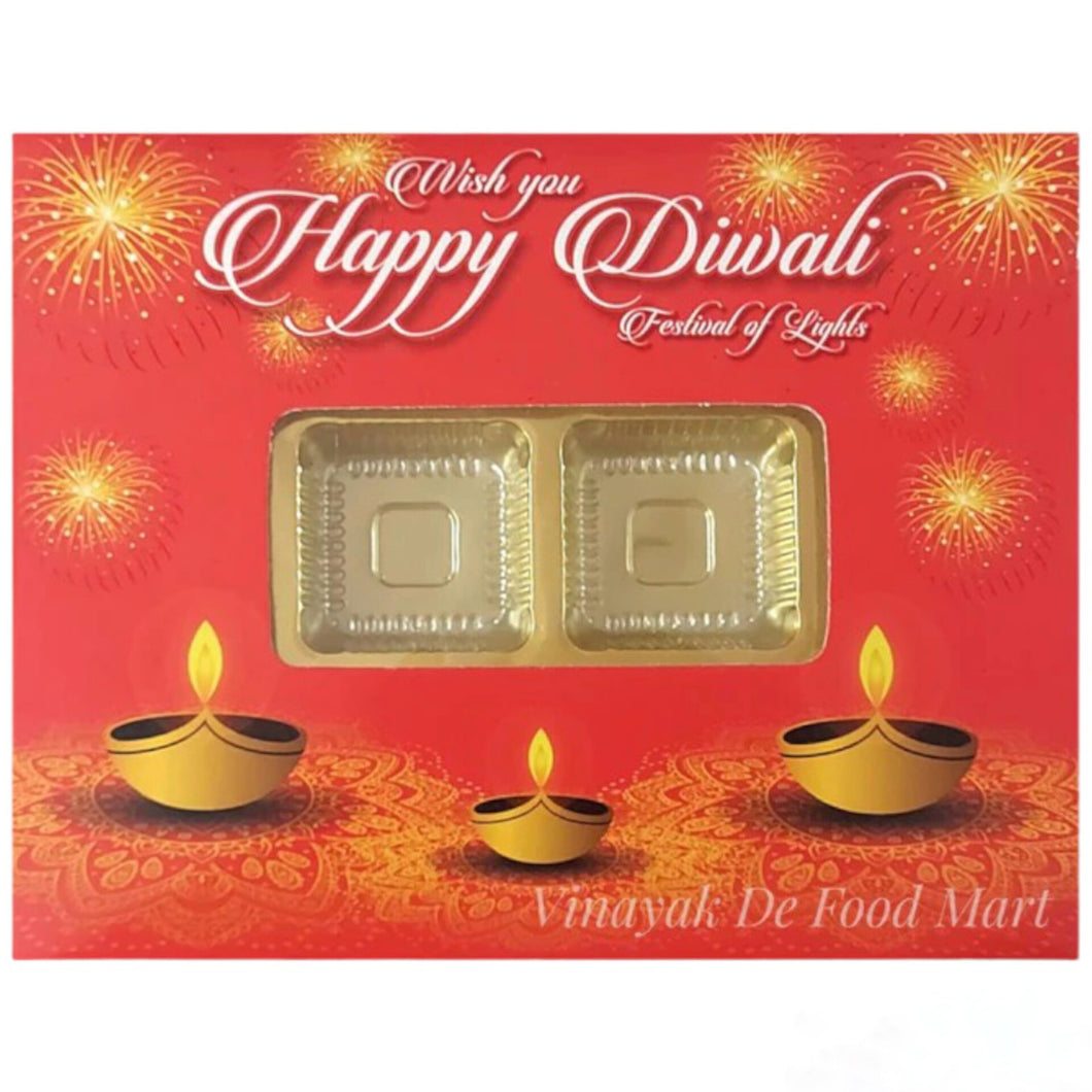 M312 Happy Diwali 12 Cavity Red Chocolate Box