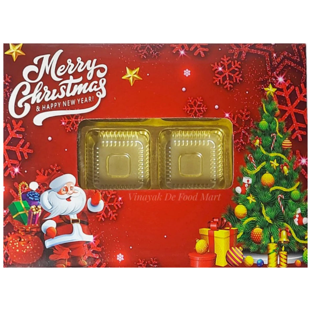 M417 Merry Christmas 12 Cavity Red Chocolate Box