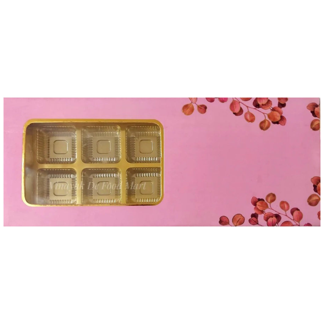 M54 12 Cavity Pink Floral Chocolate Box