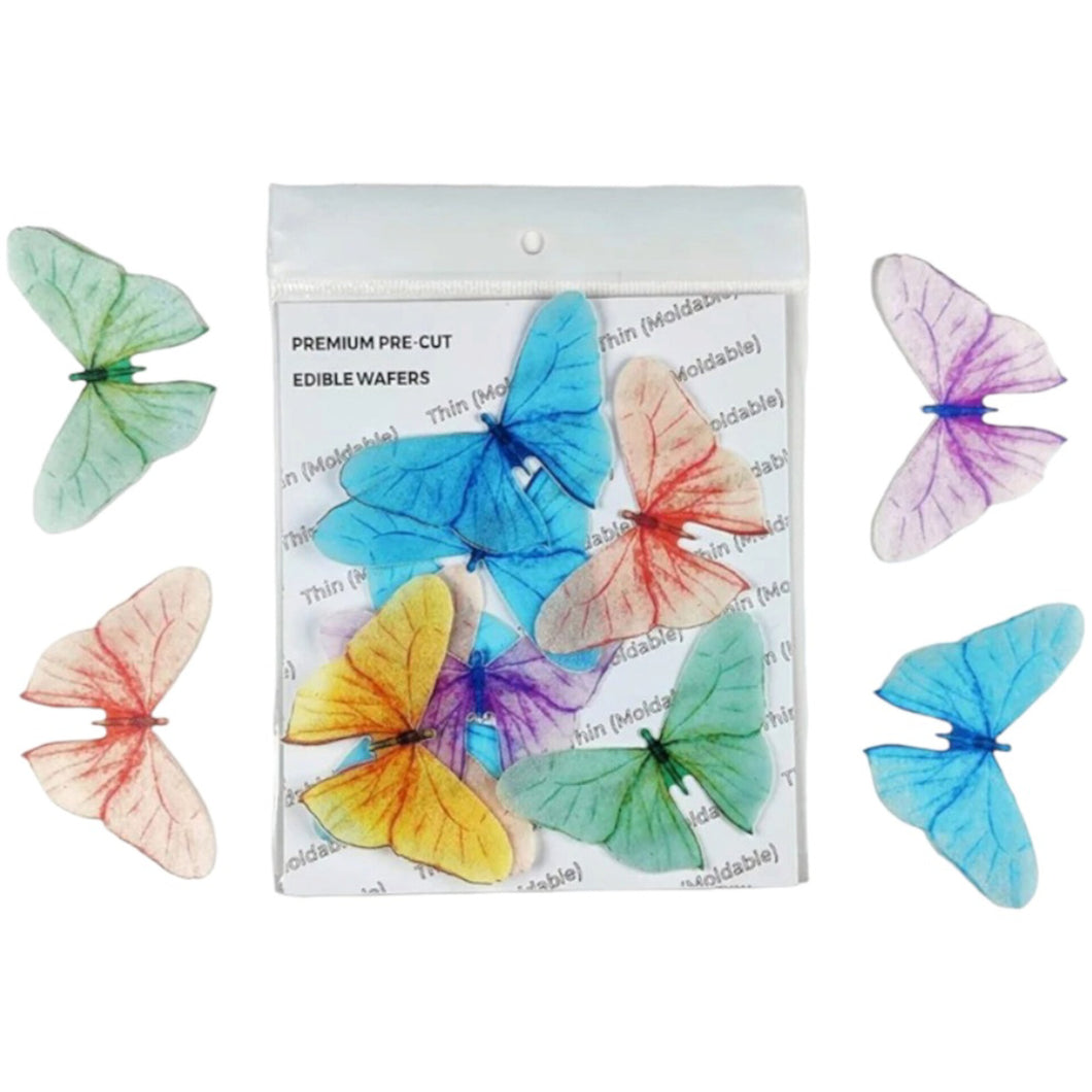 G15 Large Pastel Butterfly Edible Wafer Tags
