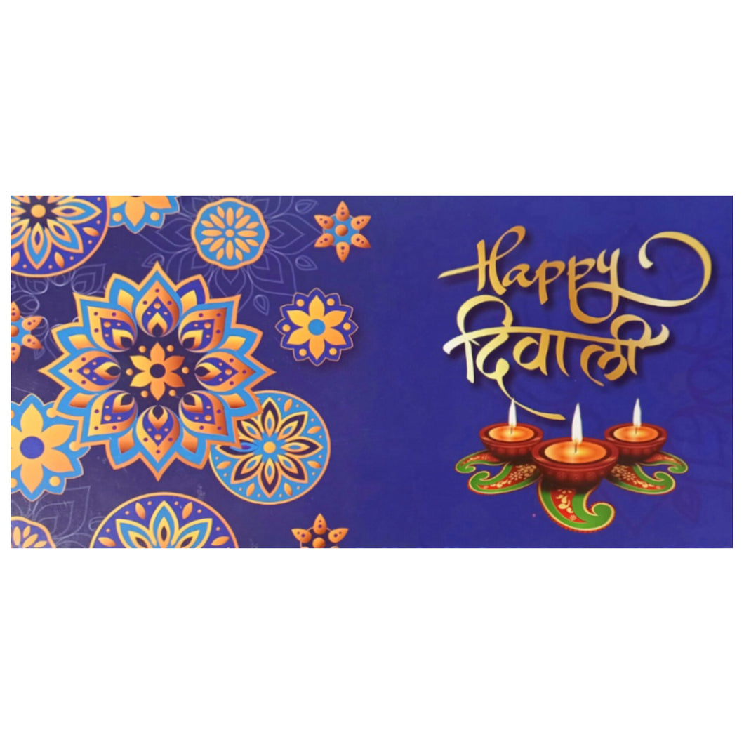 M329 Happy Diwali 10 Cavity Blue Chocolate Box