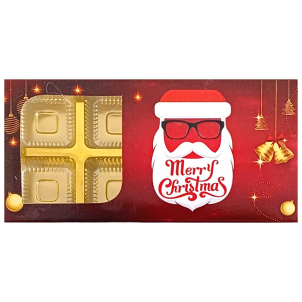M416 Merry Christmas 8 Cavity Red Chocolate Box